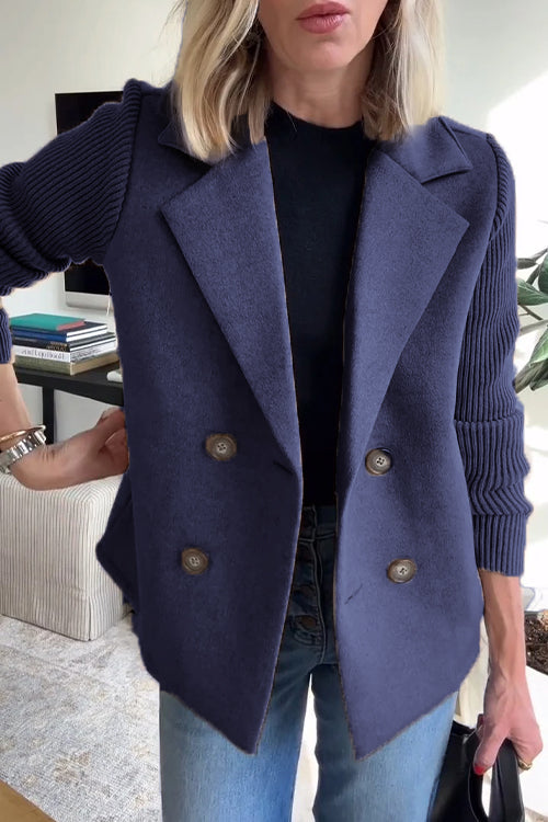 Amelia™ | Elegante blazer con maniche in maglia