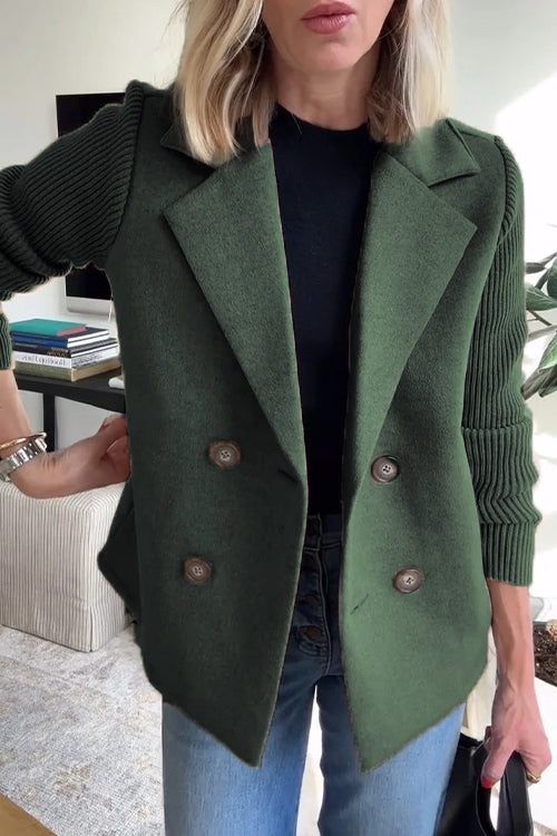 Amelia™ | Elegante blazer con maniche in maglia