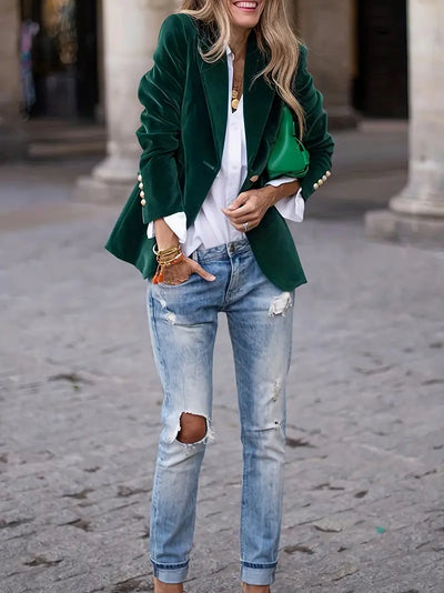 GIULISSA | BLAZER IN VELLUTO ELEGANTE