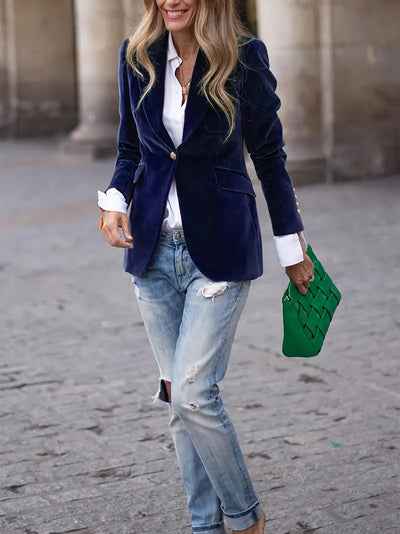 GIULISSA | BLAZER IN VELLUTO ELEGANTE