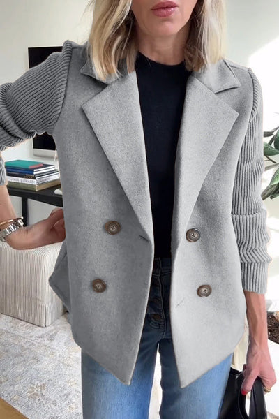 Amelia™ | Elegante blazer con maniche in maglia