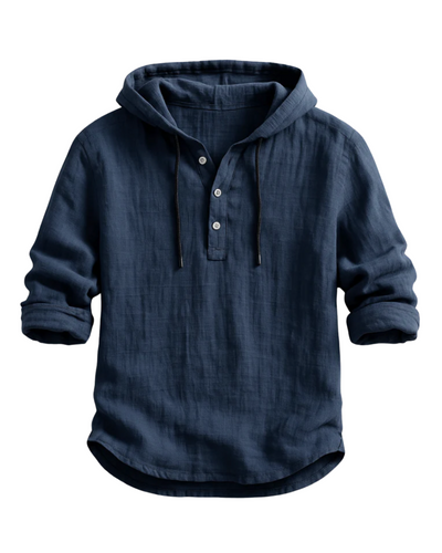 Cavari | Camicia con cappuccio in lino di lusso