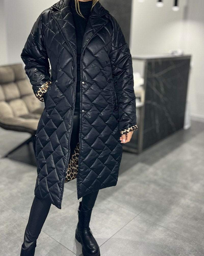 DIASY - Collo Relaxed Cappotto di Cotone di Media Lunghezza