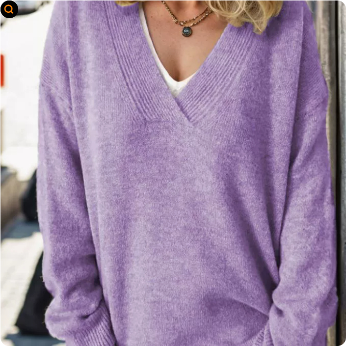 Monika - Pullover in Cashmere con Scollatura a V