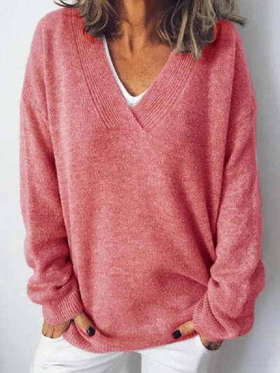 Monika - Pullover in Cashmere con Scollatura a V