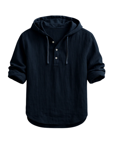 Cavari | Camicia con cappuccio in lino di lusso