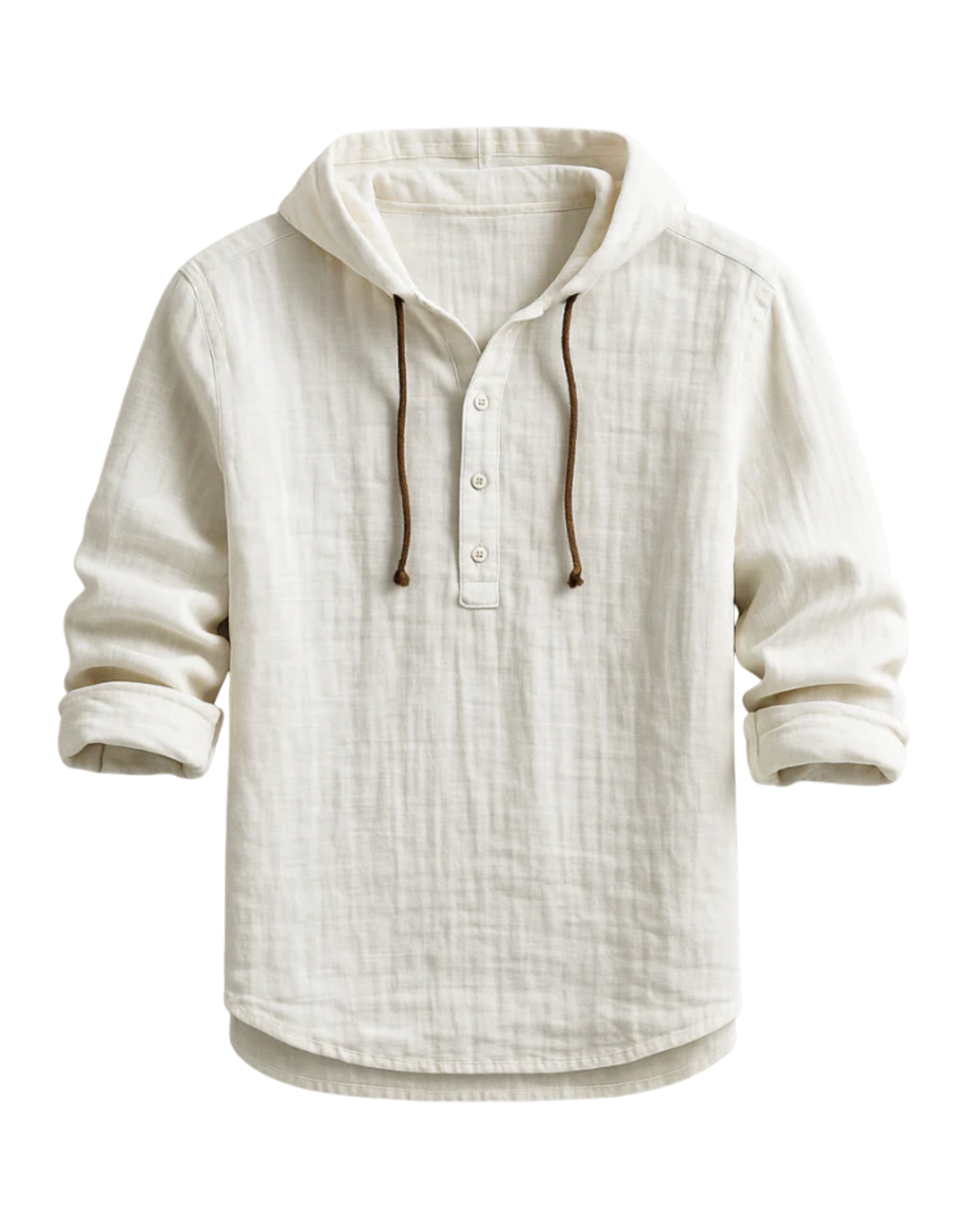 Cavari | Camicia con cappuccio in lino di lusso