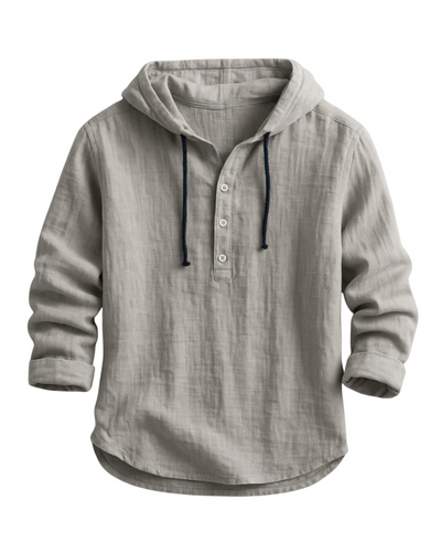 Cavari | Camicia con cappuccio in lino di lusso