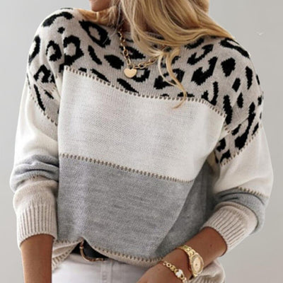Cavari | Maglione casual con elegante stampa leopardata