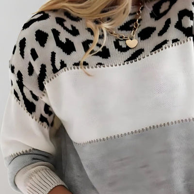 Cavari | Maglione casual con elegante stampa leopardata