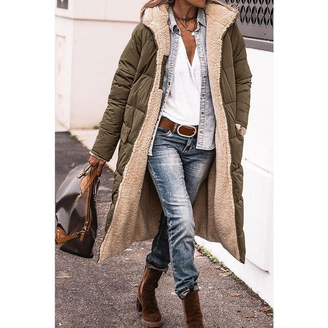 Dakota Cappotto Polare e da Tempo Libero con Cappuccio