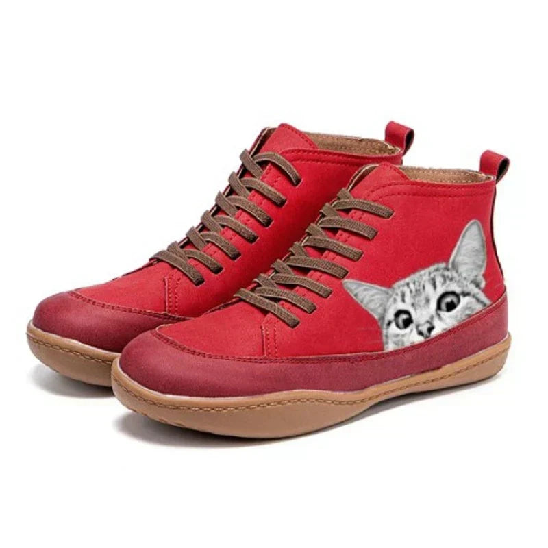Cavari™ | Stivaletti in pelle per amanti dei gatti