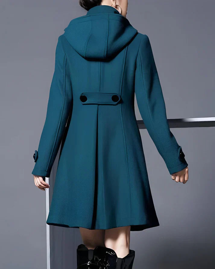 Aria™ | Cappotto elegante in lana con cappuccio