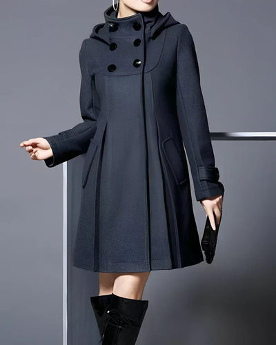 Aria™ | Cappotto elegante in lana con cappuccio