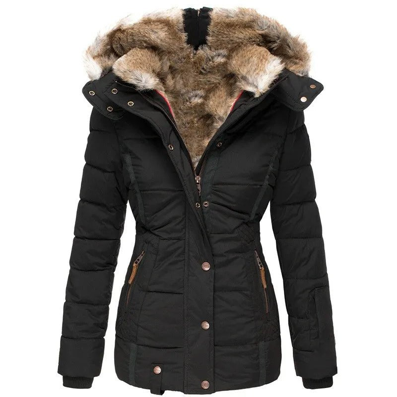 Zola | Caldo Cappotto Invernale con Fodera in Pelliccia