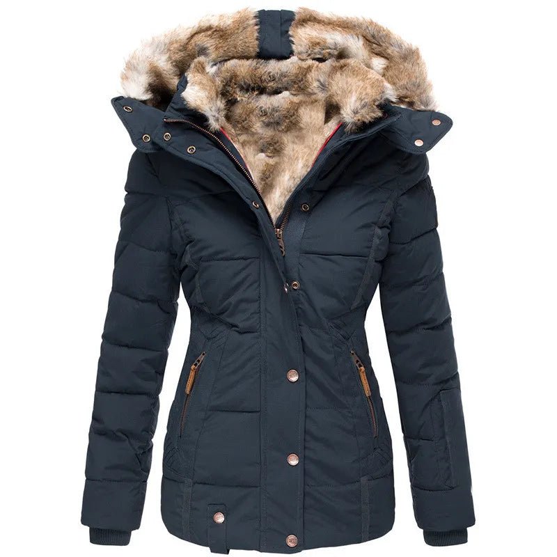 Zola | Caldo Cappotto Invernale con Fodera in Pelliccia