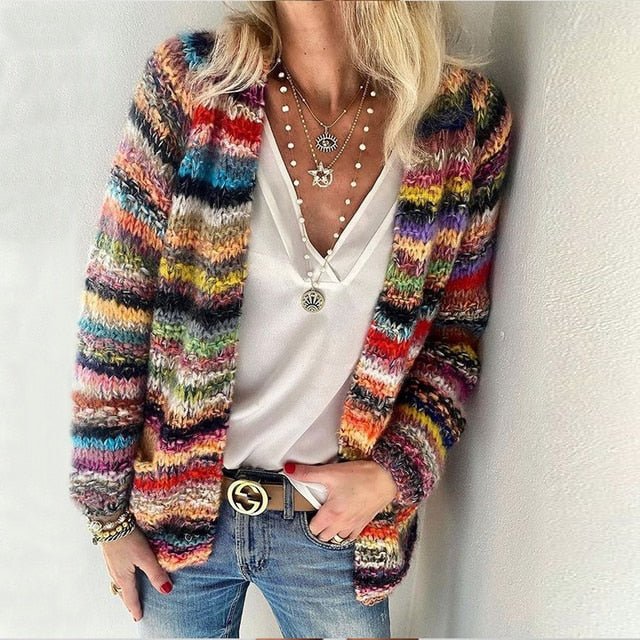 Cavari | Cardigan multicolor accogliente