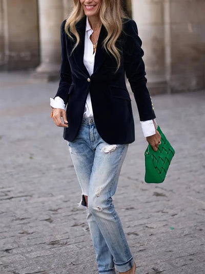 GIULISSA | BLAZER IN VELLUTO ELEGANTE