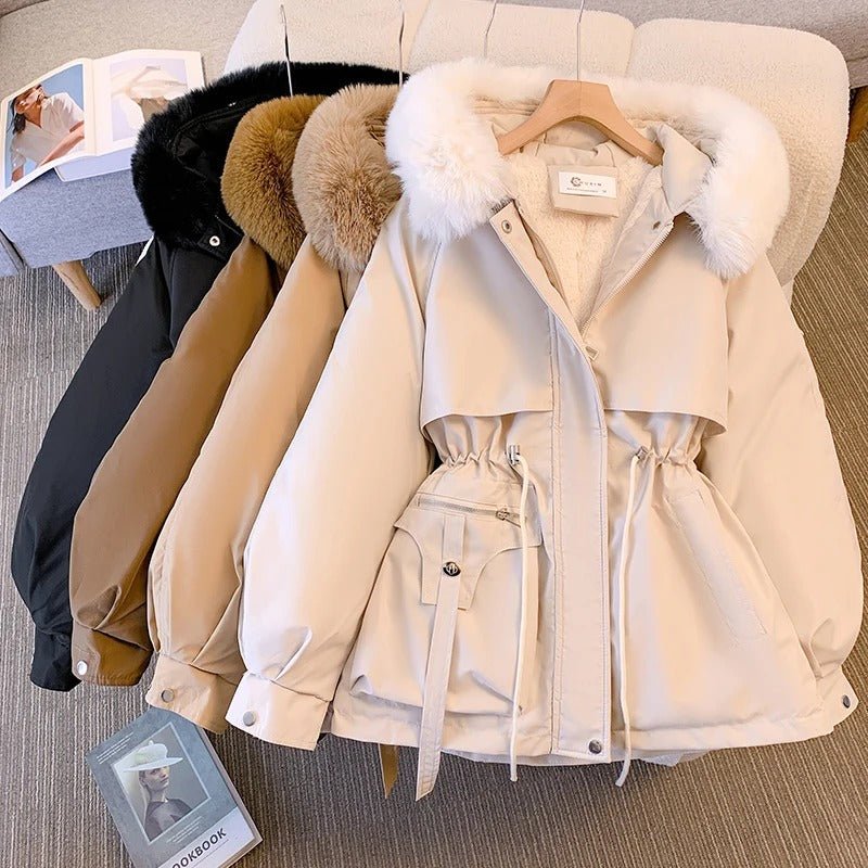 Amicizia™ | Elegante giacca invernale in piuma con pelliccia