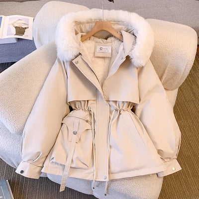 Amicizia™ | Elegante giacca invernale in piuma con pelliccia