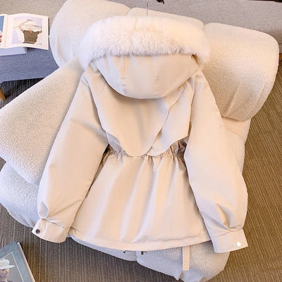 Amicizia™ | Elegante giacca invernale in piuma con pelliccia