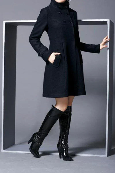 Aria™ | Cappotto elegante in lana con cappuccio