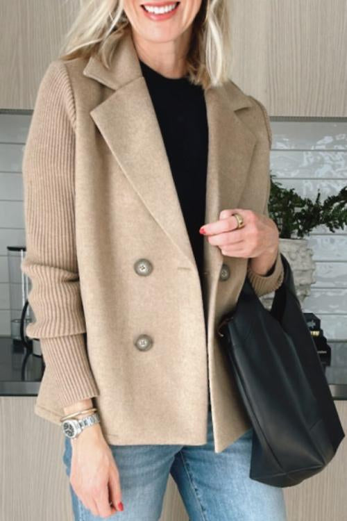 Amelia™ | Elegante blazer con maniche in maglia