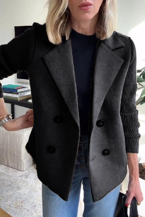 Amelia™ | Elegante blazer con maniche in maglia