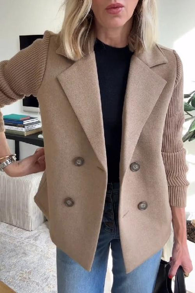 Amelia™ | Elegante blazer con maniche in maglia